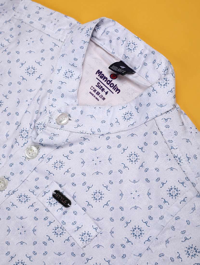 boys printed shirt & shorts co-ords set - 22230216 -  Standard Image - 3