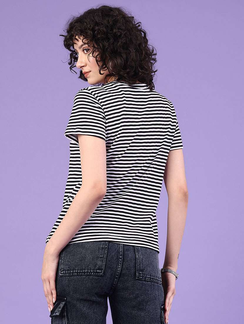 women striped short sleeve t-shirt - 22230285 -  Standard Image - 3