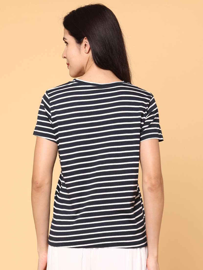 women striped short sleeve t-shirt - 22230289 -  Standard Image - 3