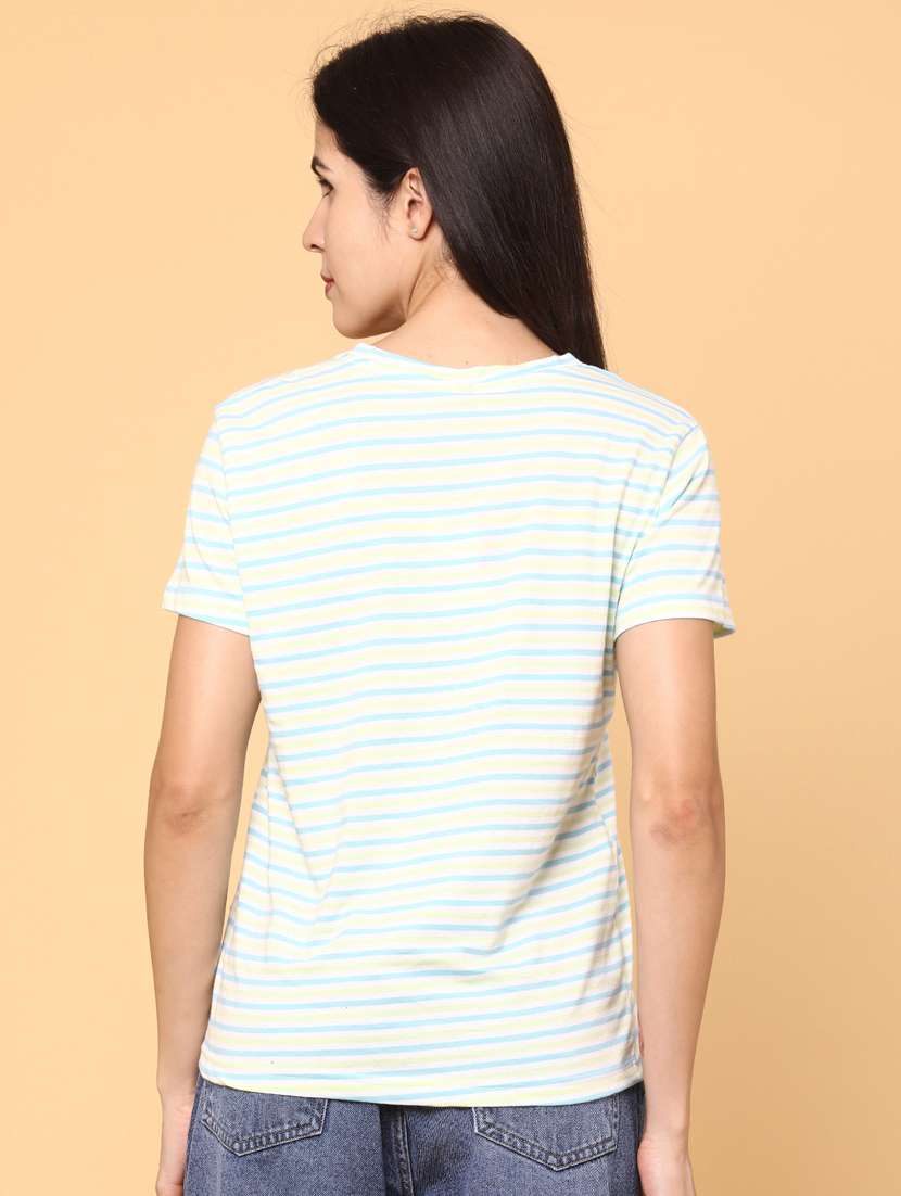 women striped short sleeve t-shirt - 22230292 -  Standard Image - 3