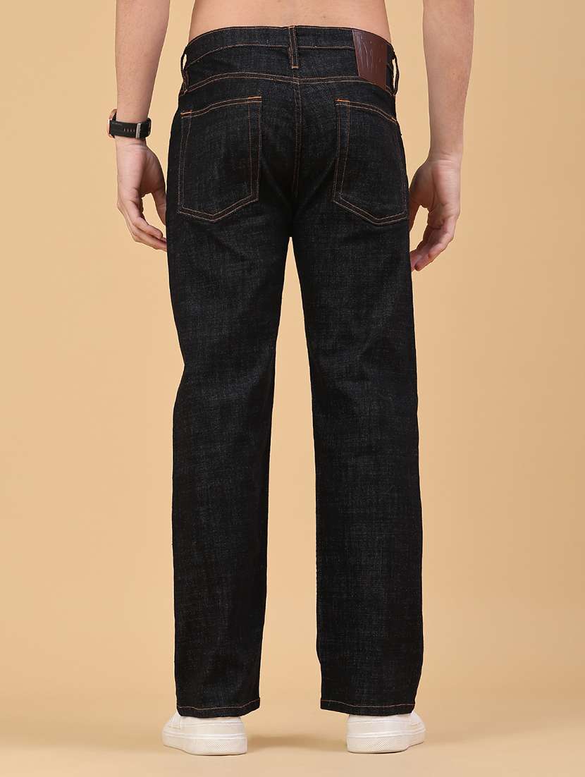 men plain mid rise full length jeans - 22230486 -  Standard Image - 3