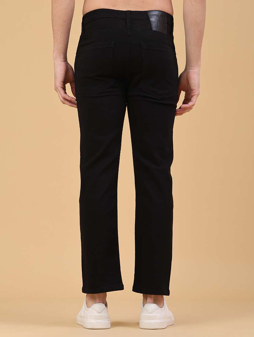 men plain mid rise full length jeans - 22230489 -  Standard Image - 3