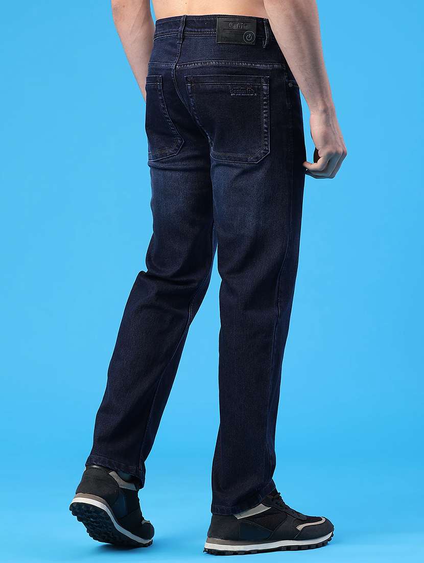 men washed mid rise full length straight fit jeans - 22230494 -  Standard Image - 3