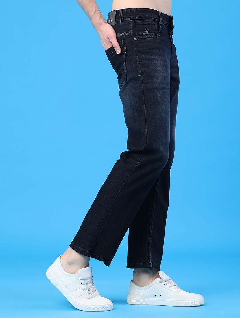 men washed mid rise straight fit jeans - 22230495 -  Standard Image - 3