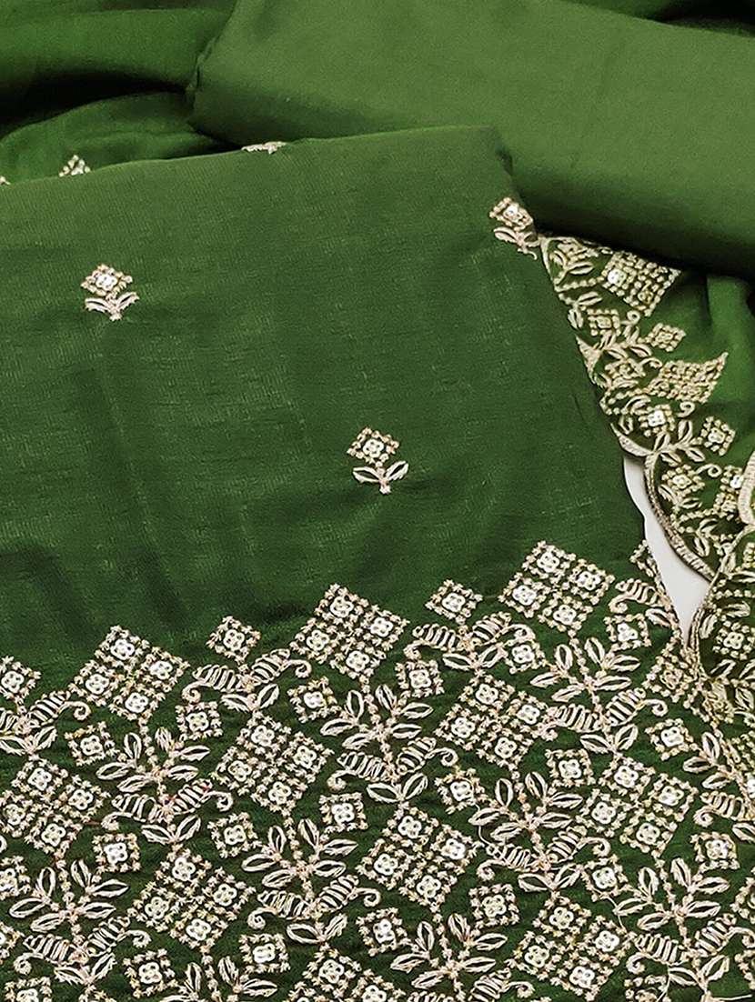 women solid with work unstitched suit set - 22230599 -  Standard Image - 3