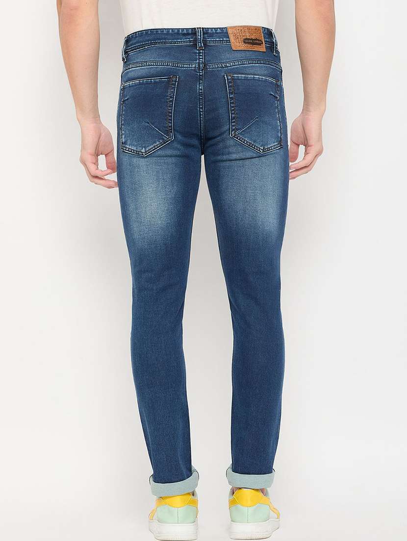 men washed mid rise slim fit jeans - 22230644 -  Standard Image - 3