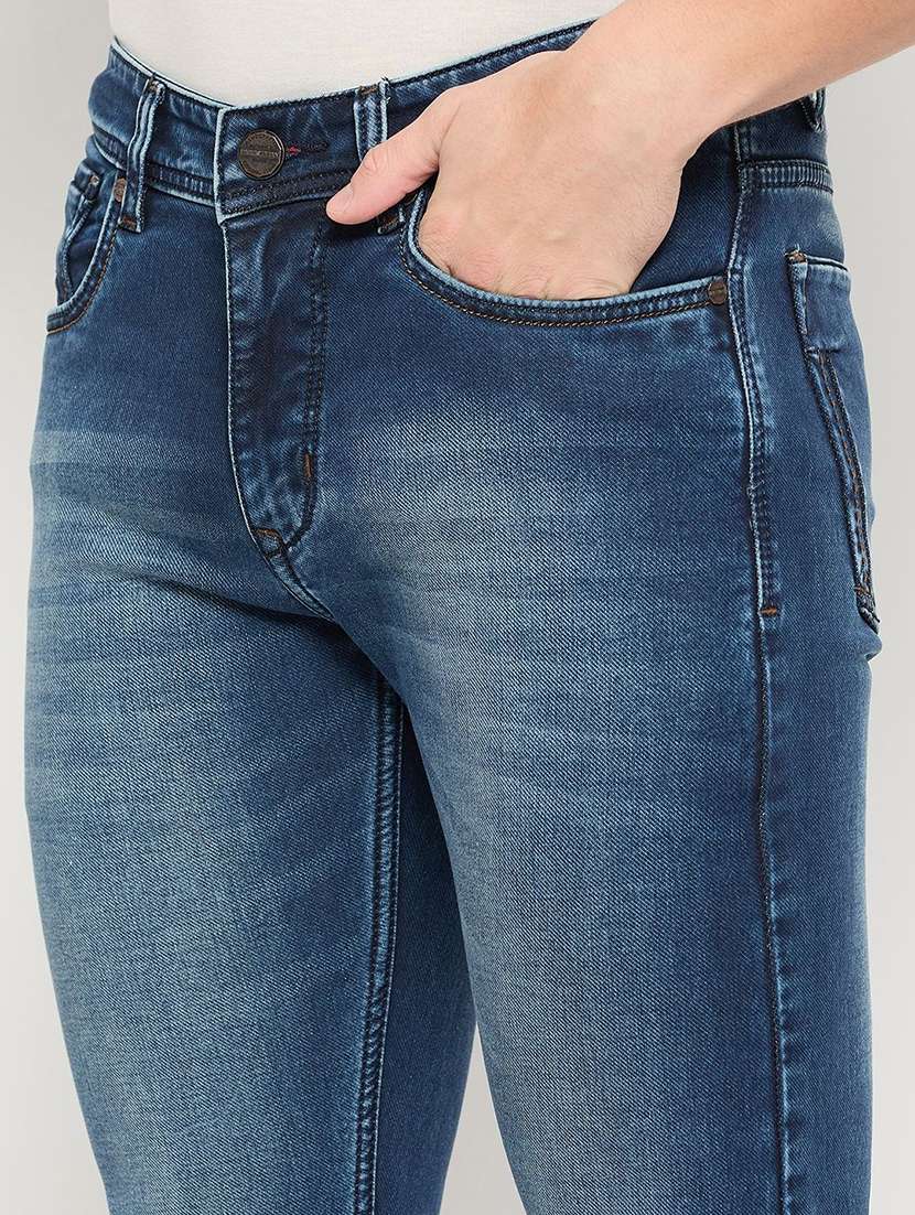 men washed mid rise slim fit jeans - 22230644 -  Standard Image - 5