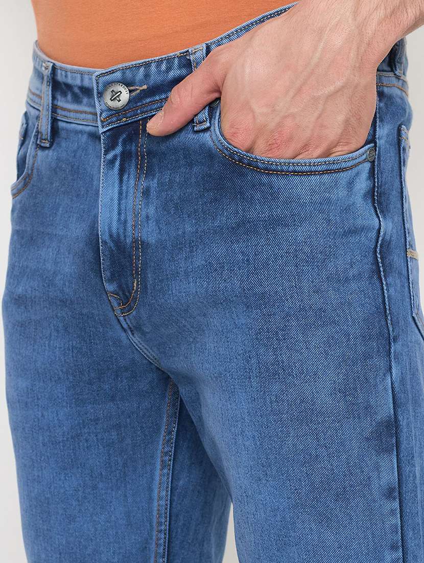 men washed mid rise straight fit jeans - 22230647 -  Standard Image - 5
