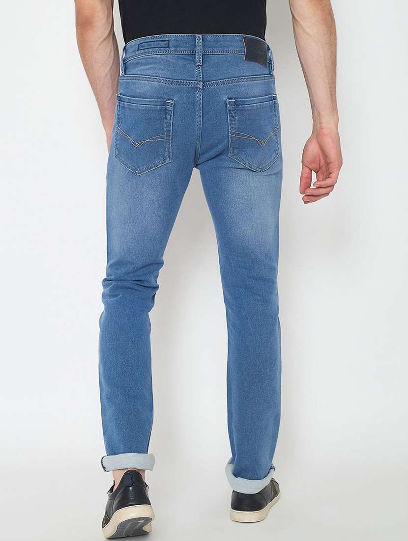 men washed mid rise slim fit jeans - 22230648 -  Standard Image - 3