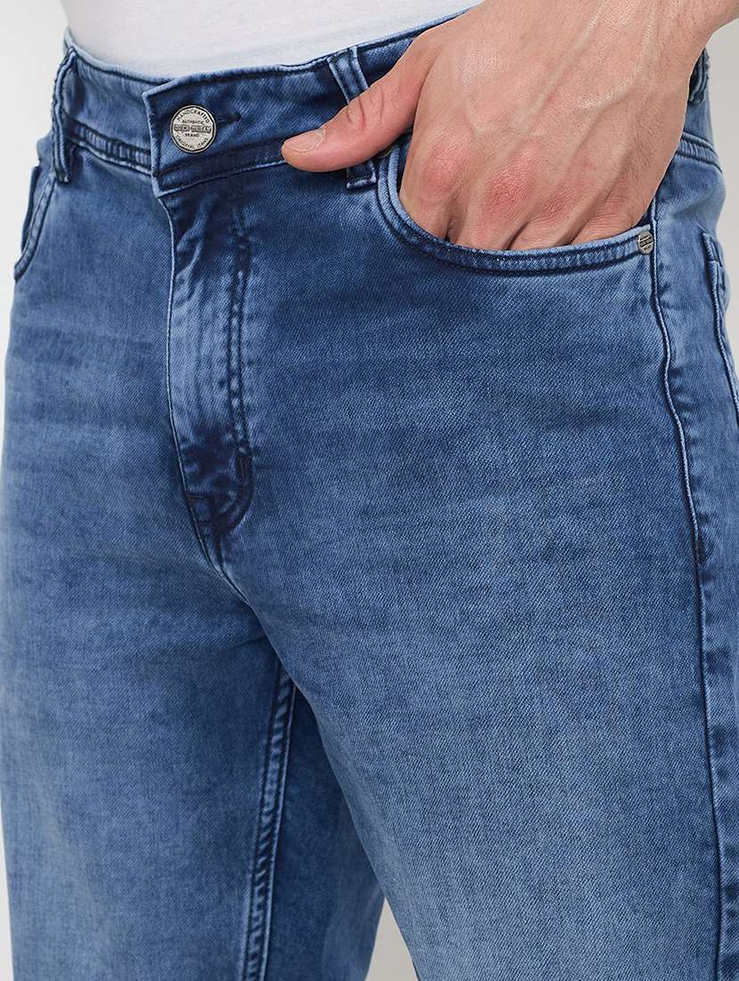 men washed mid rise straight fit jeans - 22230651 -  Standard Image - 5