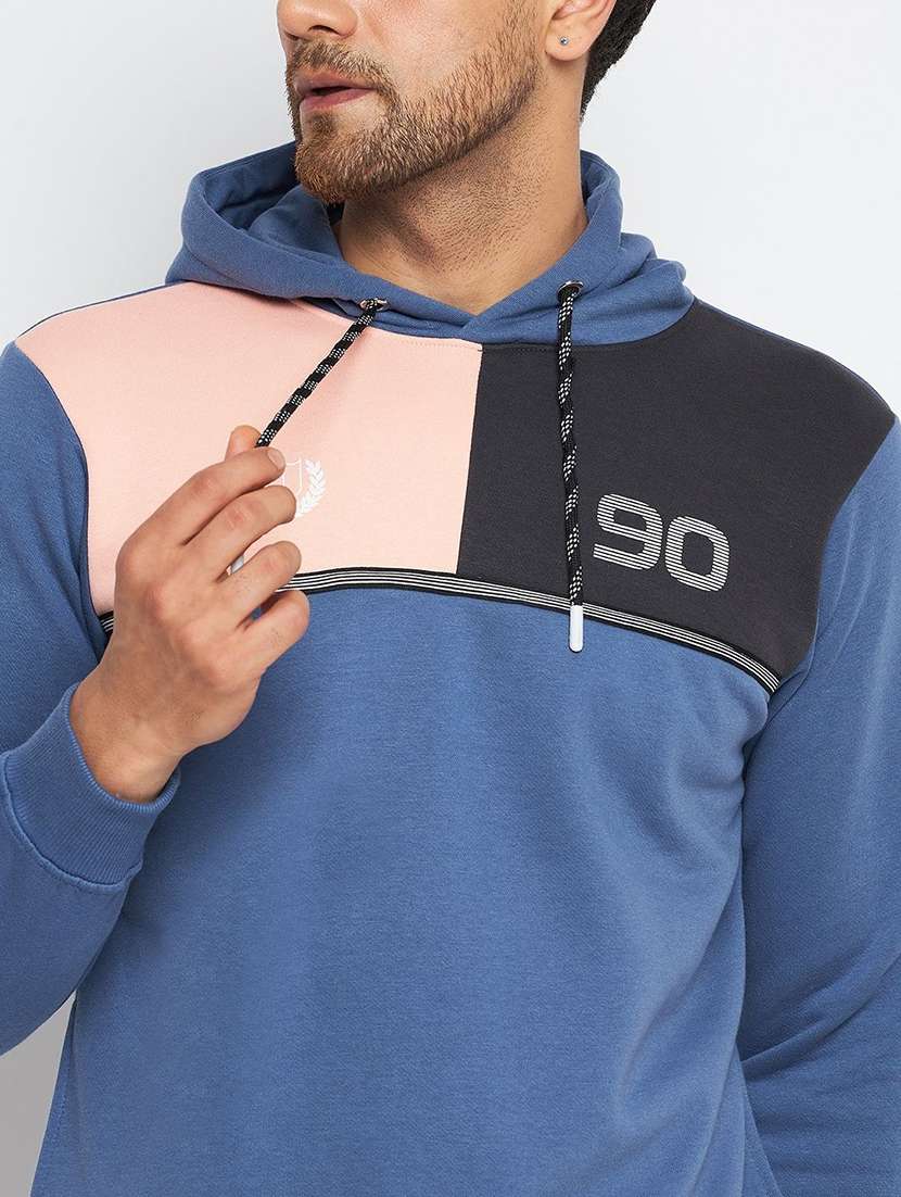 men color block long sleeve regular fit sweatshirt - 22230655 -  Standard Image - 3