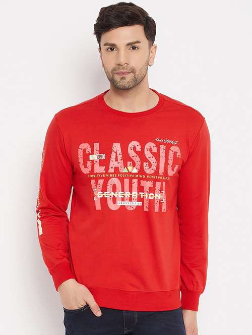 men typographic long sleeve regular fit sweatshirt - 22230660 -  Standard Image - 0