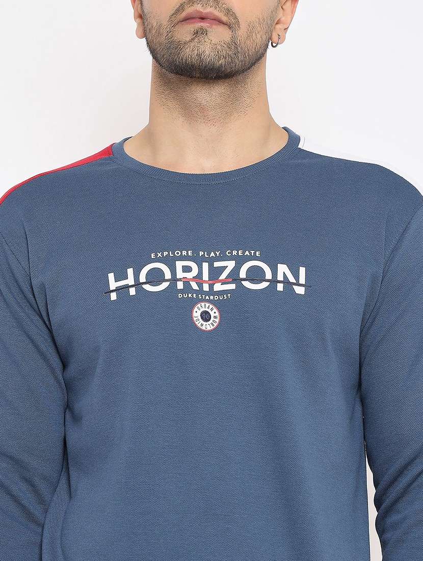 men color block long sleeve regular fit sweatshirt - 22230663 -  Standard Image - 3