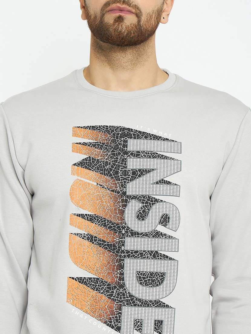 men typographic long sleeve regular fit sweatshirt - 22230665 -  Standard Image - 3