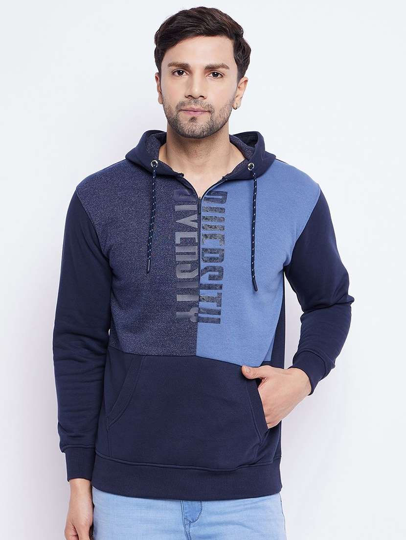 men color block long sleeve regular fit sweatshirt