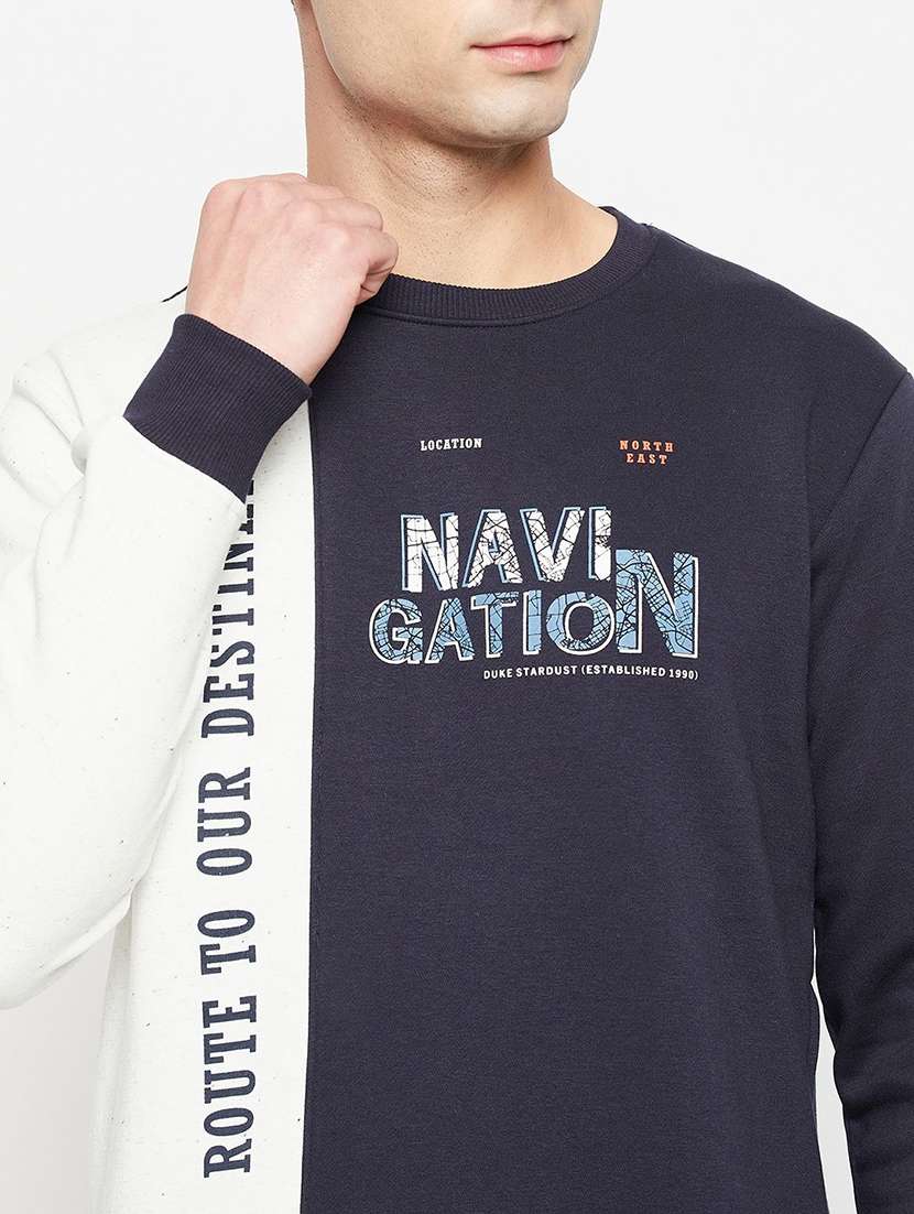 men color block long sleeve regular fit sweatshirt - 22230678 -  Standard Image - 3