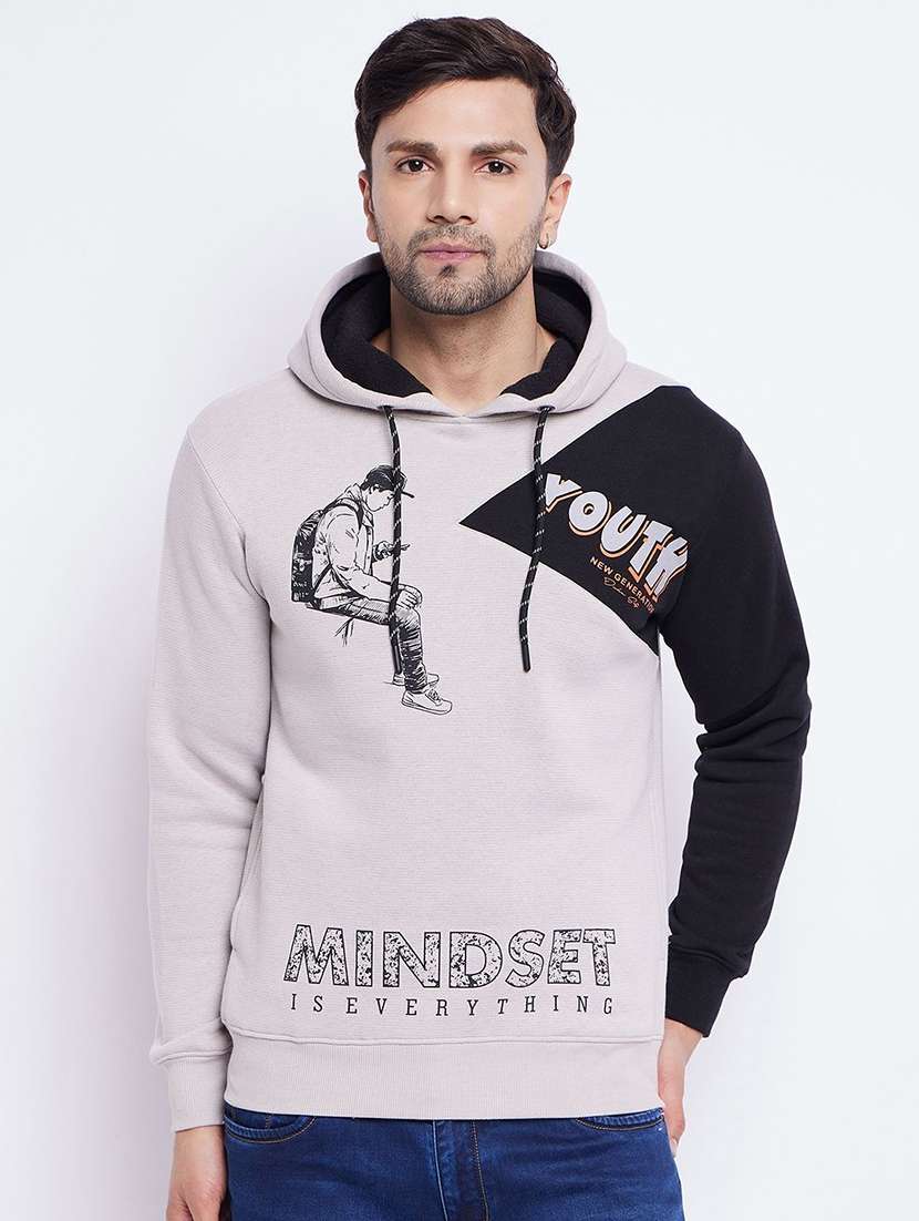 men printed long sleeve regular fit sweatshirt
