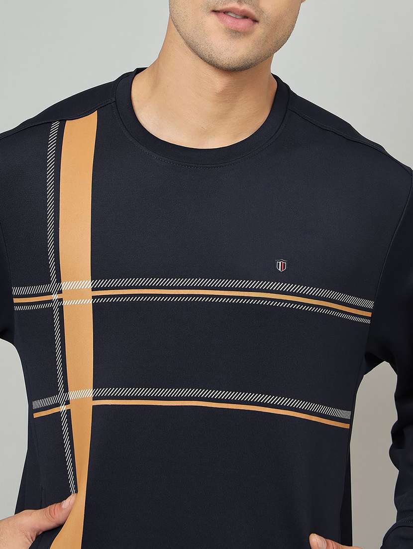 men striped long sleeve regular fit sweatshirt - 22230719 -  Standard Image - 3