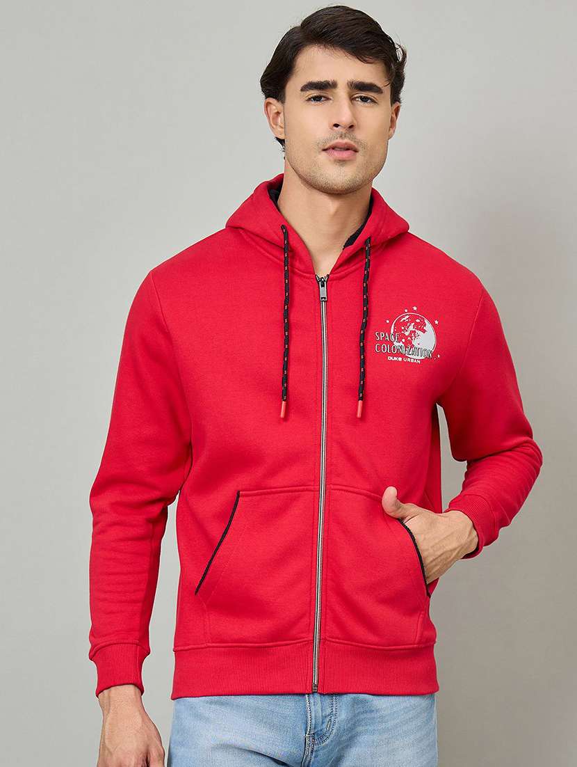 men printed long sleeve regular fit sweatshirt