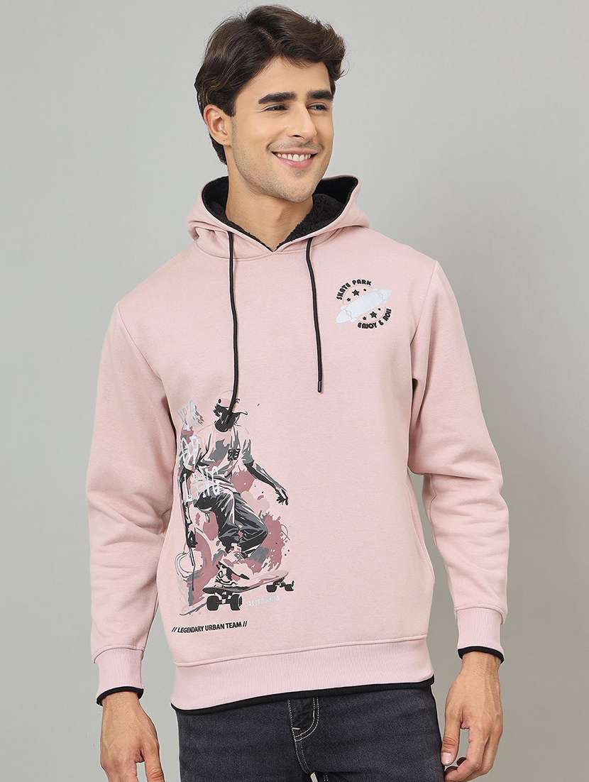 men graphic long sleeve regular fit sweatshirt