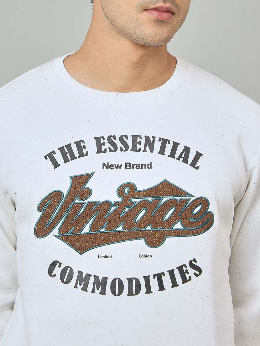 men typographic long sleeve regular fit sweatshirt - 22230725 -  Standard Image - 3