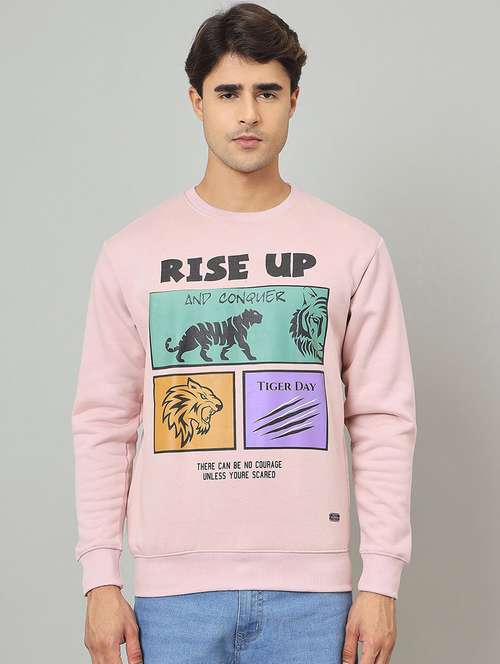 men printed long sleeve regular fit sweatshirt - 22230727 -  Standard Image - 0