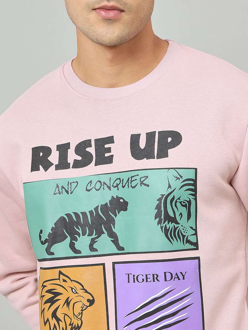 men printed long sleeve regular fit sweatshirt - 22230727 -  Standard Image - 3