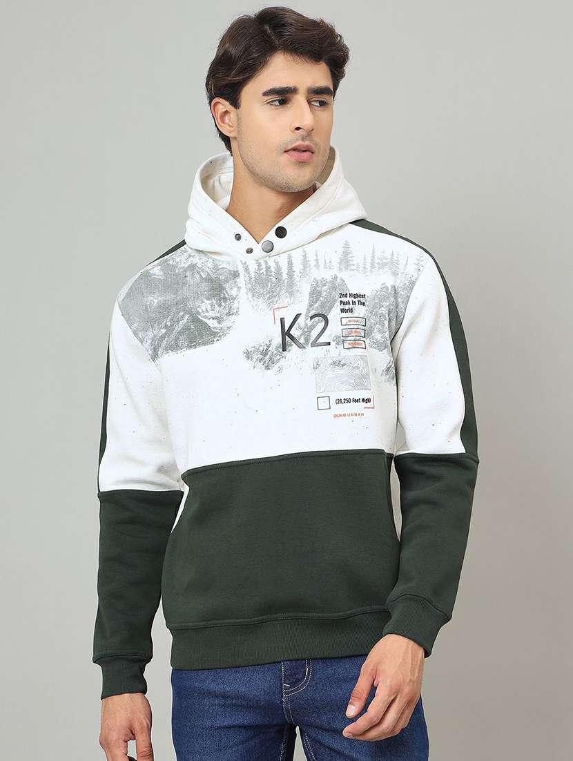 men color block long sleeve regular fit sweatshirt