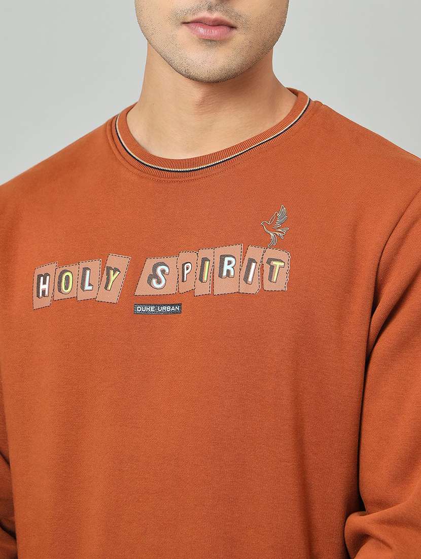 men typographic long sleeve regular fit sweatshirt - 22230749 -  Standard Image - 3