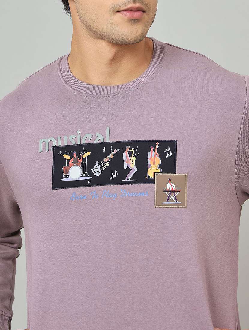 men printed long sleeve regular fit sweatshirt - 22230752 -  Standard Image - 3