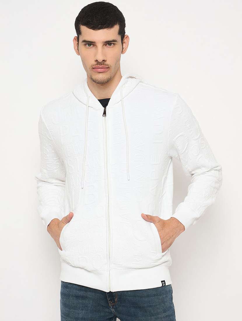 men self design long sleeve regular fit sweatshirt