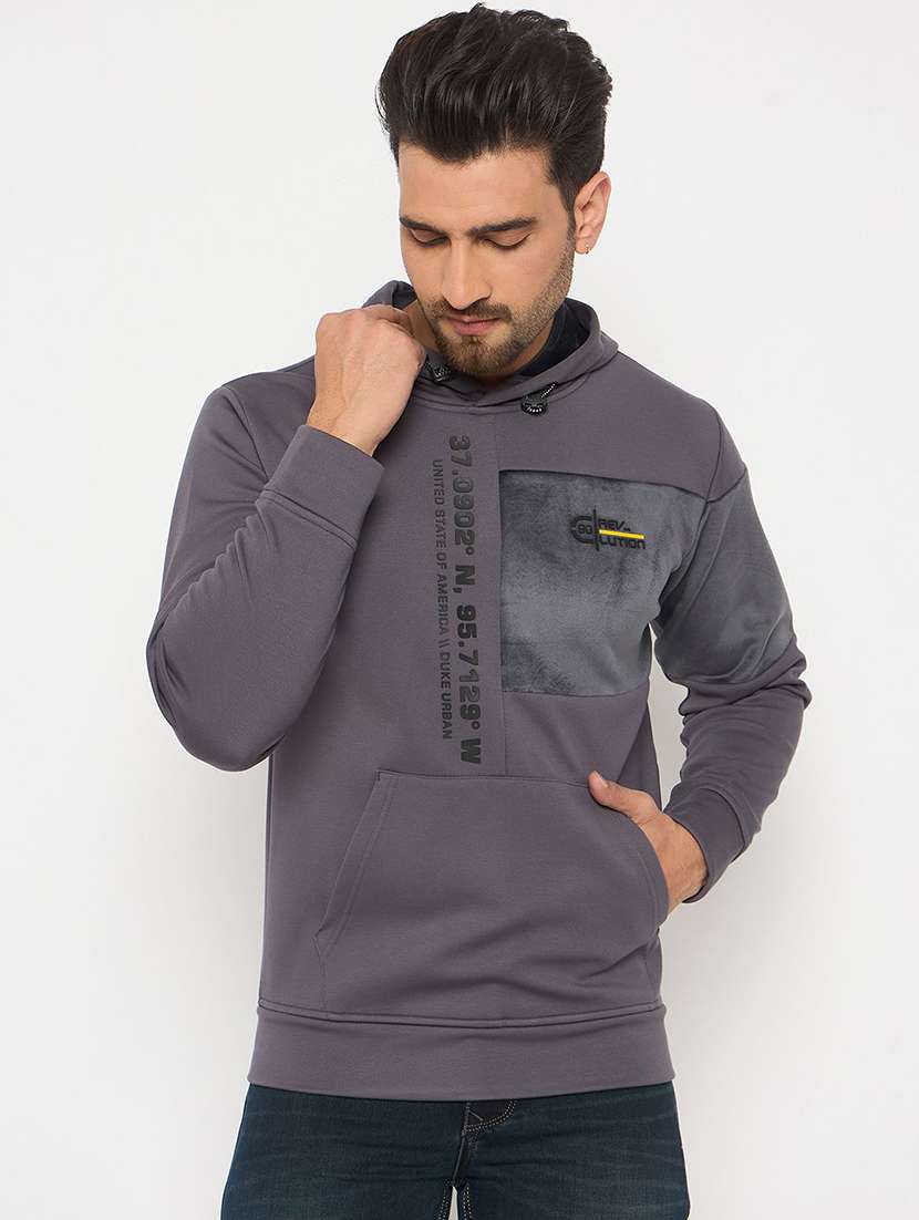 men typographic long sleeve regular fit sweatshirt