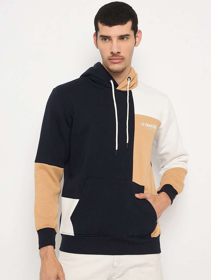 men color block long sleeve regular fit sweatshirt