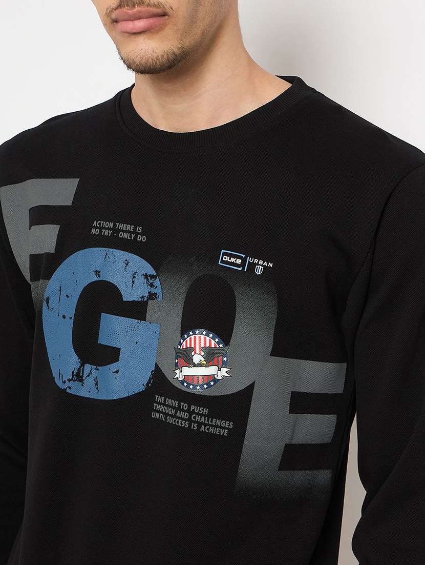 men typographic long sleeve regular fit sweatshirt - 22230762 -  Standard Image - 3