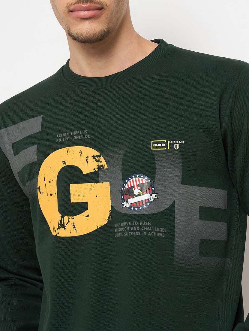 men typographic long sleeve regular fit sweatshirt - 22230763 -  Standard Image - 3