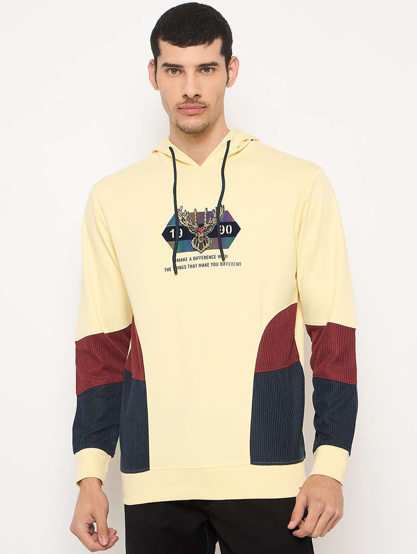 men color block long sleeve regular fit sweatshirt