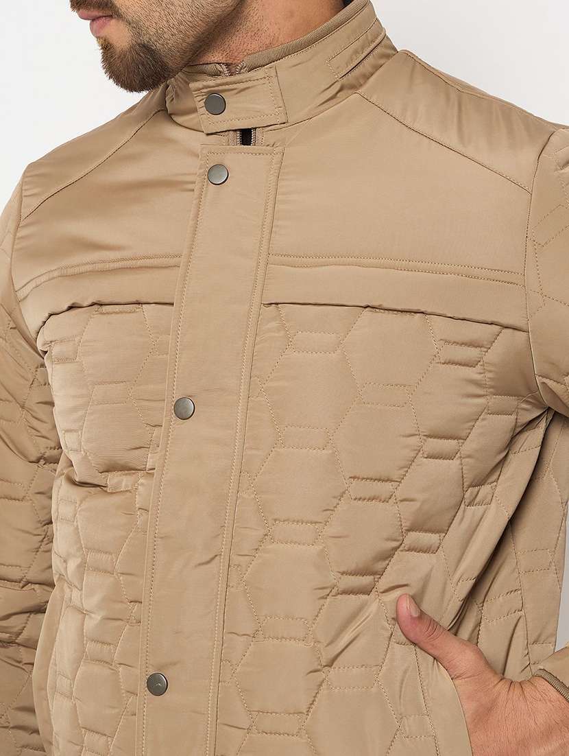 men solid long sleeve puffer jacket - 22230775 -  Standard Image - 3