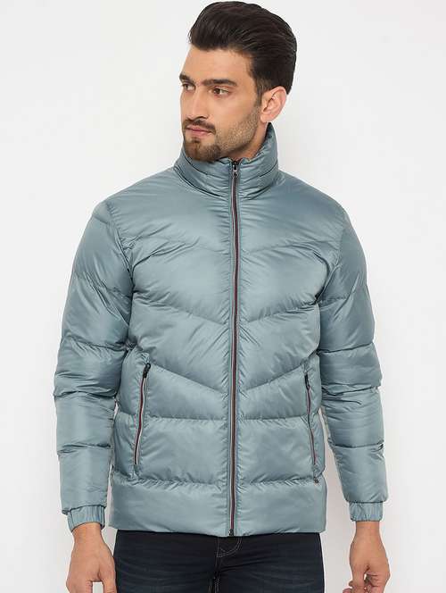 men solid long sleeve puffer jacket - 22230777 -  Standard Image - 0