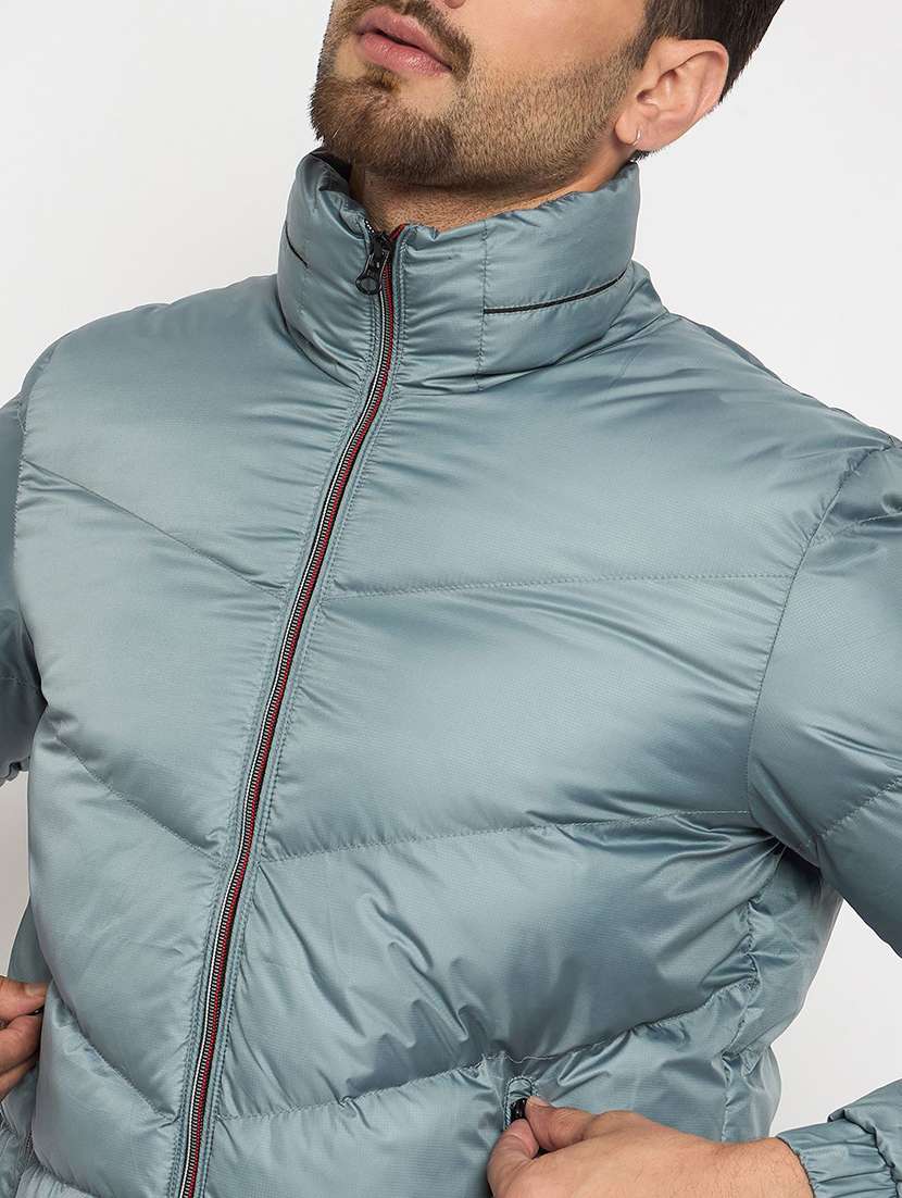 men solid long sleeve puffer jacket - 22230777 -  Standard Image - 3