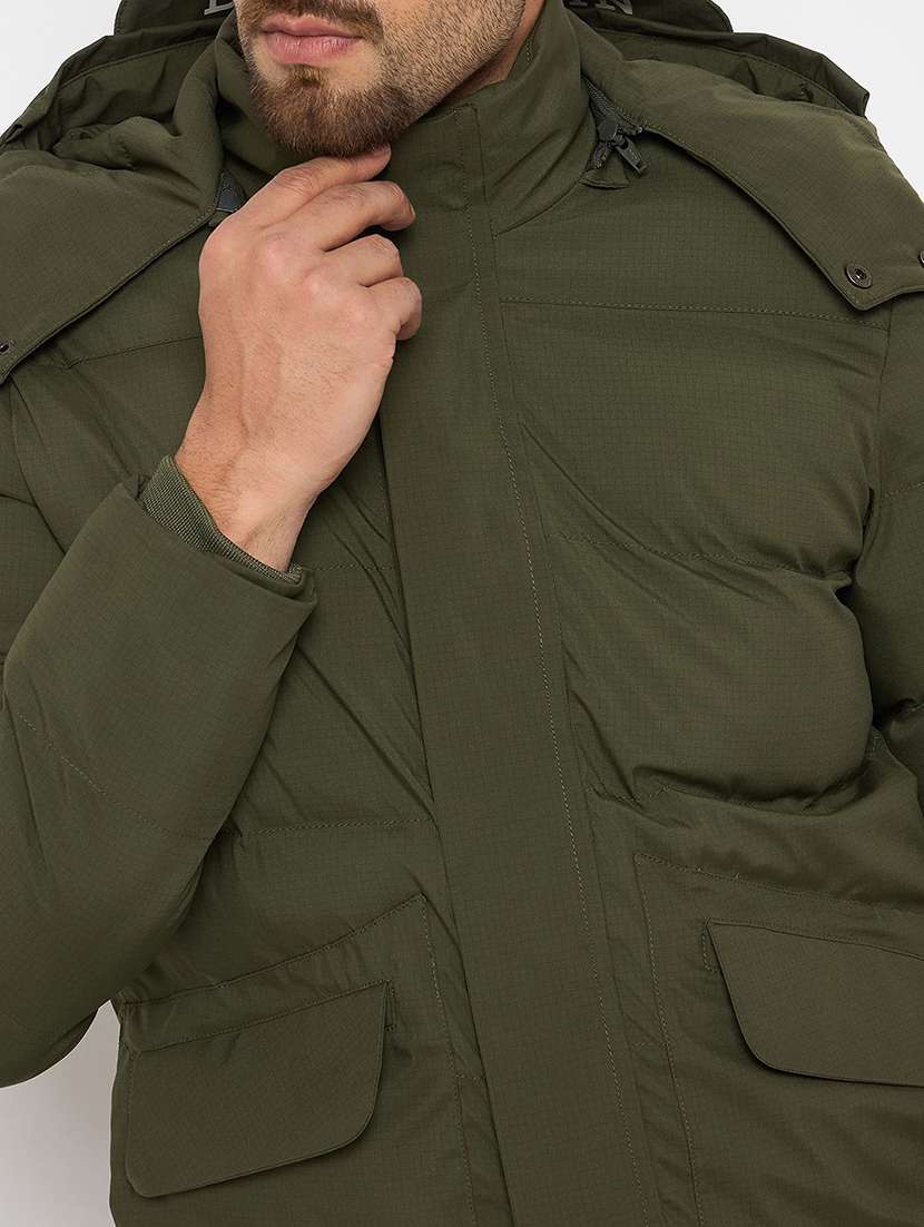 men solid long sleeve puffer jacket - 22230778 -  Standard Image - 3