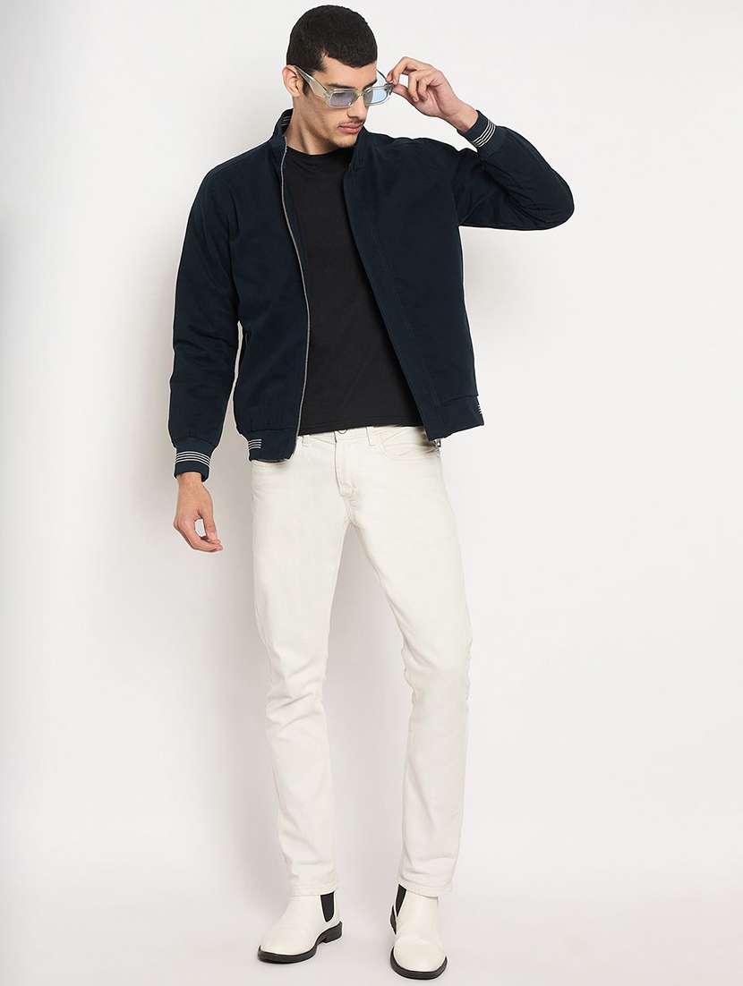 men solid long sleeve regualr fit casual jacket - 22230780 -  Standard Image - 3