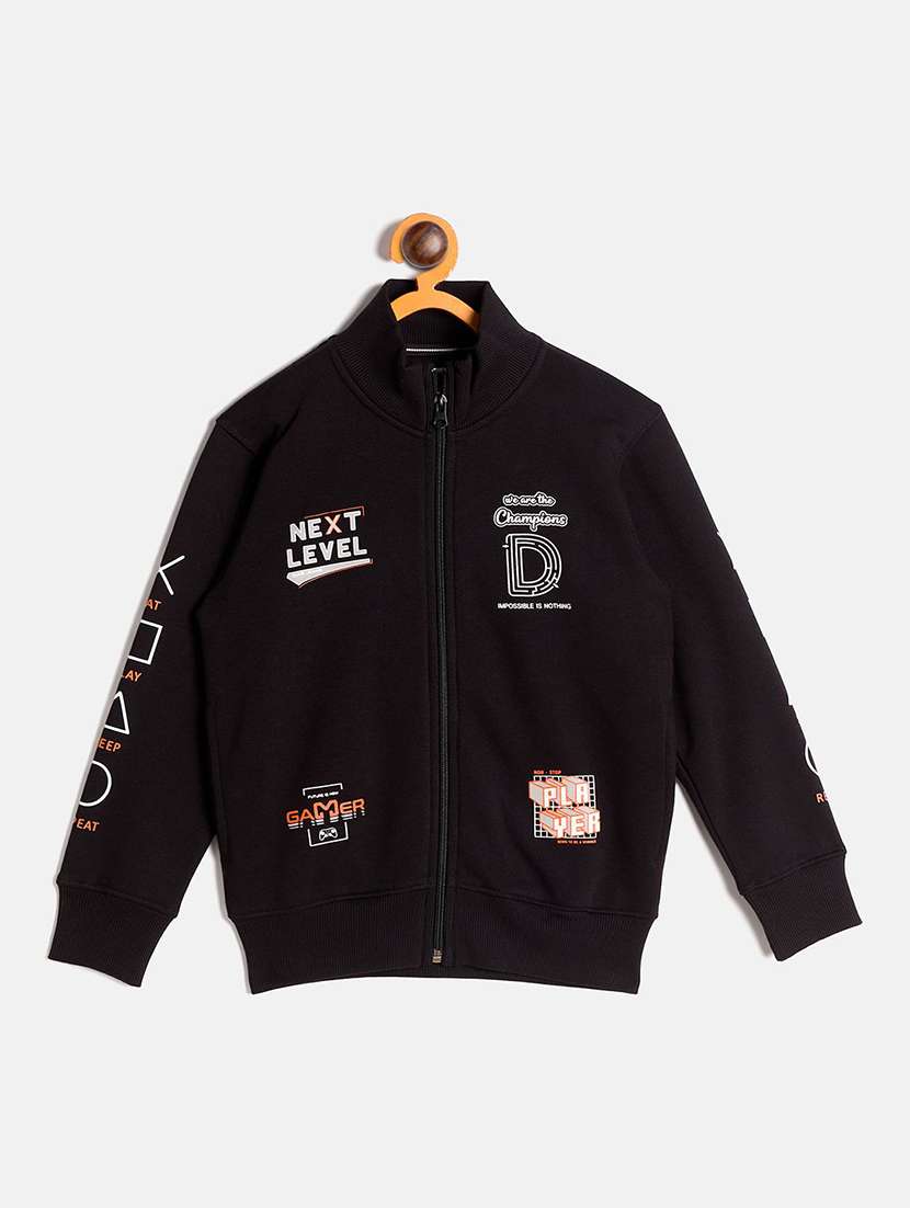 boys printed long sleeve regular jacket