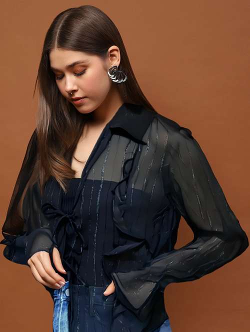 women solid long sleeve regular shrug - 22230805 -  Standard Image - 0