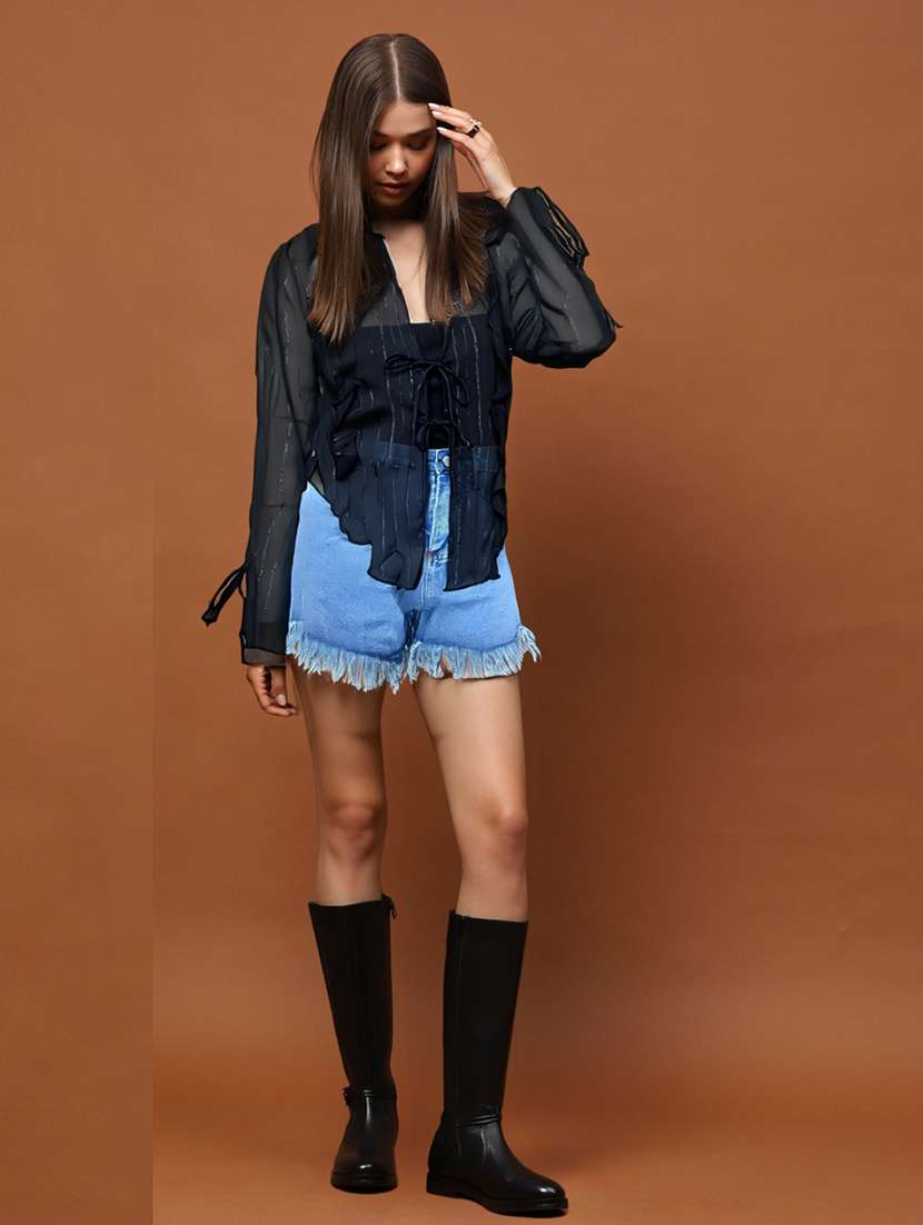 women solid long sleeve regular shrug - 22230805 -  Standard Image - 3