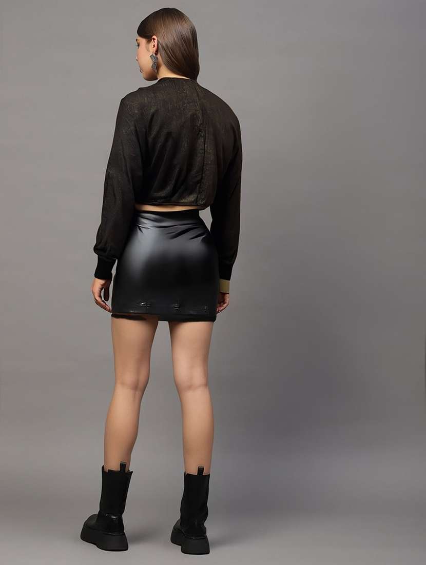 women solid long sleeve crop shrug - 22230812 -  Standard Image - 3