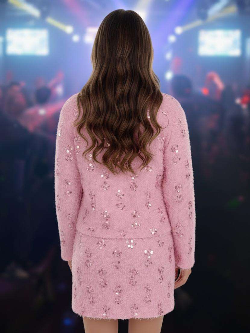 women sequined top and skirt co-ord set - 22230933 -  Standard Image - 3