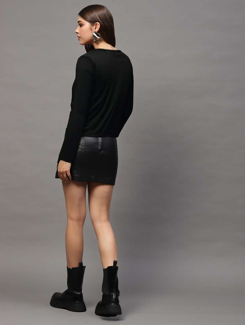 women solid cowl neck long sleeve top - 22231101 -  Standard Image - 3