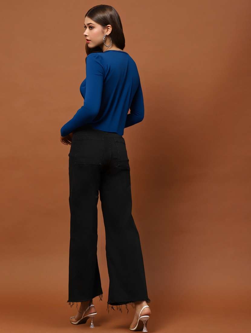 women solid cowl neck long sleeve top - 22231115 -  Standard Image - 3