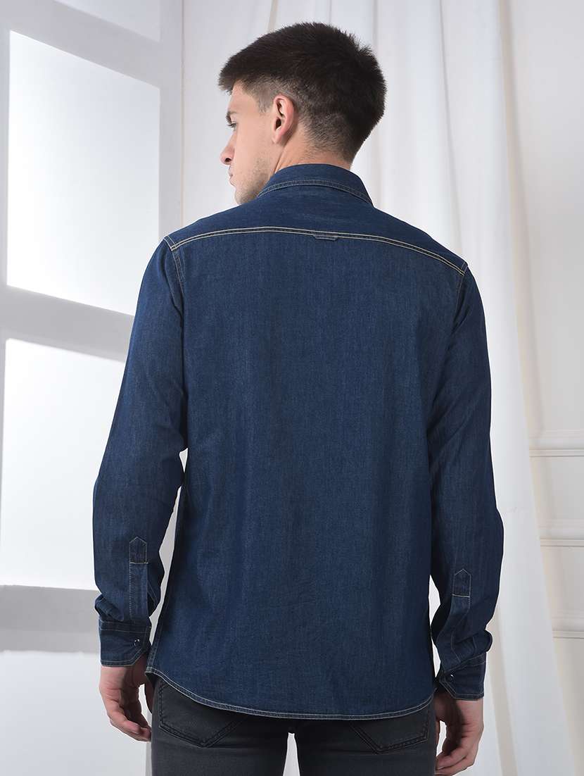 men solid long sleeve regular fit casual shirt - 22231122 -  Standard Image - 3