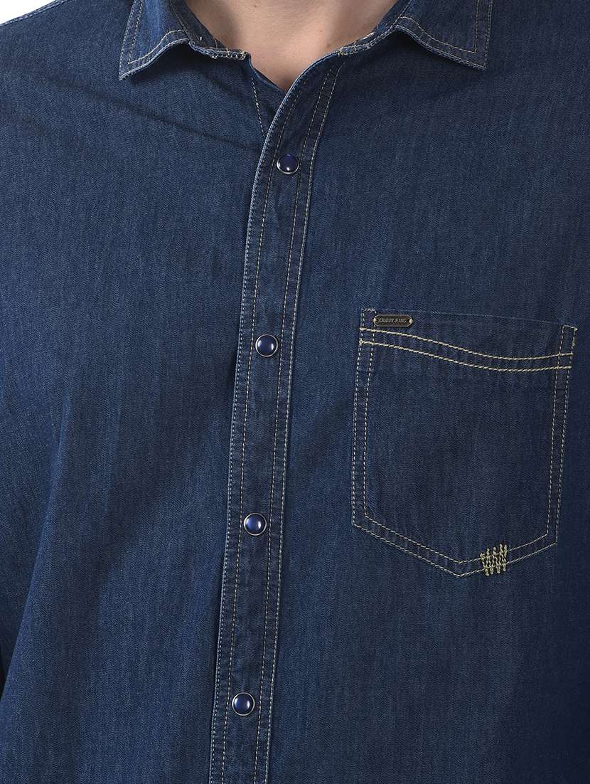 men solid long sleeve regular fit casual shirt - 22231122 -  Standard Image - 5